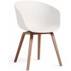 HAY Stolička AAC 22 Lacquered Walnut Veneer, white