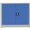 Dielenská policová skriňa na náradie KOVONA JUMBO, 1 polica, zváraná, 800 x 950 x 600 mm, sivá / modrá