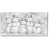 Vymalujsisam.sk Bodkovanie - Rodinka snehuliakov Farba: Modrá, Veľkosť: 40x80cm, Rám: Na plastovej doske