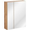 COMAD - Zrkadlová skrinka 60cm 2 dvierka DUB CAPRI 5907611647844