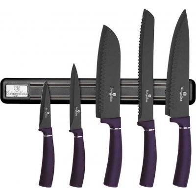 BerlingerHaus sada nožov s magnetickým držiakom 6ks BH-2681 Purple Metallic