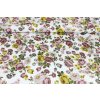 Dekoračná látka Bavlna Vintage kvety, š. 140 cm Viacfarebná Vzorka látky (10x10 cm +/-1 cm)