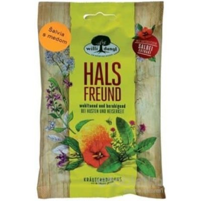 Willi dungl HALS FREUND - Šalvia s medom bylinné cukríky 65 g
