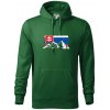 Slovenské hory - Mikina pánska Cape s kapucňou - S ( Fľaškovozelená )