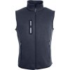 James & Nicholson Vesta JN 774 se stojáčkem, pletená fleecová, pánská COT020774o2605-dark grey m 2XL Šedá tmavá/stříbrná