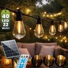 Záhradná solárna girlanda 40x LED ozdobné žiarovky 21, 70m 3000K teplá + diaľkové ovládanie LUMILED