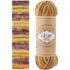 Alize Superwash Artisan 9006 - hnedá, oranžová (ponožková, samovzorovacia, 75% vlna)