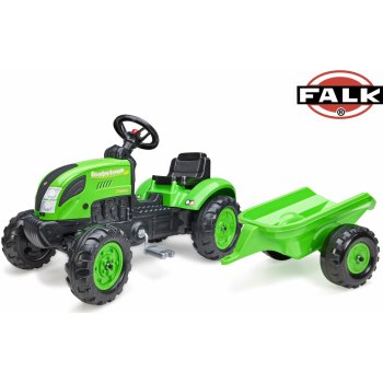 Falk Šliapací traktor 2057L Country Farmer s prívesom zelený