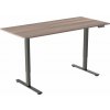 AlzaErgo Table ET2 Core čierny + doska 140 × 80 cm lamino sivý dub