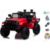 Beneo elektrické autíčko Offroad s pohonom zadných kolies 12V batéria Vysoký podvozok široké sedadlo Odpružené nápravy 24 GHz Diaľkový ovládač MP3 prehrávač so vstupom USB/SD led sve červená