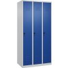 Šatňová skriňa C+P Cabo, 3 oddelenia, 900 x 500 x 1850 mm, modré dvere
