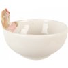 Clayre & Eef Biela keramická miska perníček dievča - 18 * 17 * 12 cm / 700 ml - Clayre & Eef