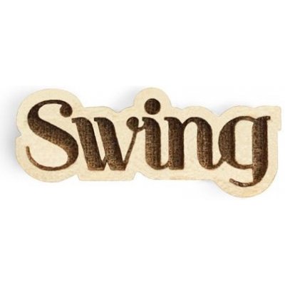 BeWooden unisex drevená ozdoba do klopy Swing Lapel hnedá LF9 LF9