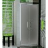 SanSwiss TOPP2 0900 01 22 Dvoukřídlé dveře 90 cm, matný elox/durlux