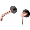 Imex MILOS podomietková umývadlová batéria čierna matná / ružové zlato GLIS045/NOR