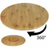 TOPFANN PL800518-03 Bambusová doska na krájanie, servírovacia doska, otáčacia, 35x1,2cm