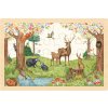 GOKI Drevené puzzle Lesné zvieratká 24 dielikov
