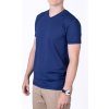 Modré pánske tričko do V – Valdra – nanoSPACE by LADA