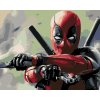 ZUTY Maľovanie podľa čísel - DEADPOOL MIERIACI PIŠTOLMI Rámovanie: vypnuté plátno na rám, Rozmer: 80x100 cm