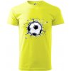 Futbalová lopta v triku - Klasické pánske tričko vyššej gramáže - 3XL ( Neonová žltá )