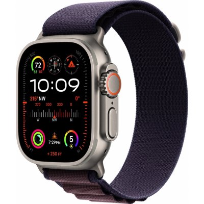 Chytré hodinky Apple Watch Ultra 2 49mm titánové púzdro s indigo alpským ťahom - Medium (MRET3CS/A)