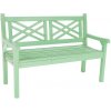 Tempo Kondela Drevená záhradná lavička, neo mint, 124 cm, FABLA