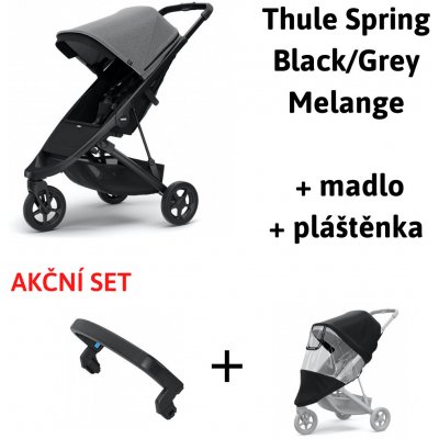 Thule Spring Black Grey Melange 2022 + madlo + pláštenka