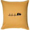EKG hasiči - Vankúš 50x50 - 50x50 - Iba poťah ( Zlatožltá )