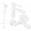 MEXEN/S - Saber DF05 Set umývadlové a vaňové batérie s príslušenstvom, biela 72103DF05-20