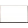 Biela magnetická popisovacia tabuľa s keramickým povrchom boardOK, 2000 x 1200 mm, hnedý rám