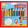 Farbičky STABILO woody 3 in1 10ks