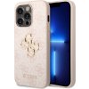 Guess PU 4G Metal Logo Zadní Kryt pro iPhone 15 Pro Pink