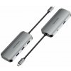 USB Hub Vention USB-C do USB 3.0 x 4 / Micro USB-B Hub 0.15M Gray Aluminum (TNAHB)