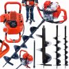 Benzínový zemný vrták 5,2 kW 3 vrtáky Ø 10, 15, 20 cm + predĺženie 60 cm