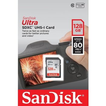 SanDisk Ultra SDXC 128GB UHS-I U1 SDSDUNC-128G-GN6IN