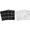 Dimex nálepky na obkladačky - Bieločierny mramor mozaika - 15 x 15 cm + samolepiace