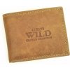 Wild N0035-CHM RFID koňaková hnedá pánska kožená peňaženka 10,5 x 9 x 2,5 cm