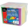KIDEA Chodníkové křídy barevné a neonové JUMBO v kyblíku 20ks