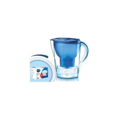 Brita Marella XL memo modrá 3,5l + 4 filtre Maxtra Veľmi výhodné balenie. Kombinácia kanvice Brita Marella XL a 4 kusov filtrov Brita Maxtra Plus PO.