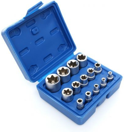 Kraft&Dele Kraft&Dele Sada nástrčných kľúčov TORX 4 - 24mm 14ks KD10335