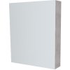Mereo, Mereo Kúpeľňová zrkadlová skrinka 60 cm, galerka, 1x dvierka ľavá, Multidecor, Chromix strieborný, MER-CN798G61ACST