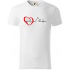 Nemecký ovčiak ekg - Tričko z organickej bavlny - 3XL ( Biela )