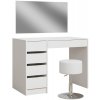 Vicco Dressing table Thalia, 100 cm with stool, Biela High Gloss