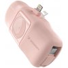 AppleMix Externá batéria / powerbanka WOZINSKY 5000 mAh - vstavaný USB-C / Lightning / Watch - ružová