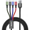 USB kábel Baseus Fast 4v1 Lightning / micro 3,5A 1,2 m čierny