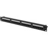 LANBERG PATCH PANEL 24 PORT 1U 19” CAT.6A UTP BLACK