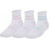 Dámske členkové bavlnené ponožky Under Armour ESSENTIAL NOV QUARTER (3 PAIRS) W biele 1384025-105 - M