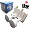 DI-WAY LNB MONOBLOCK TWIN 0,1dB 4,3st, WHITE LEOPARD LINE