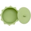 Malý Ježko Detská silikónová miska s pokrievkou Slniečko – Pale Olive