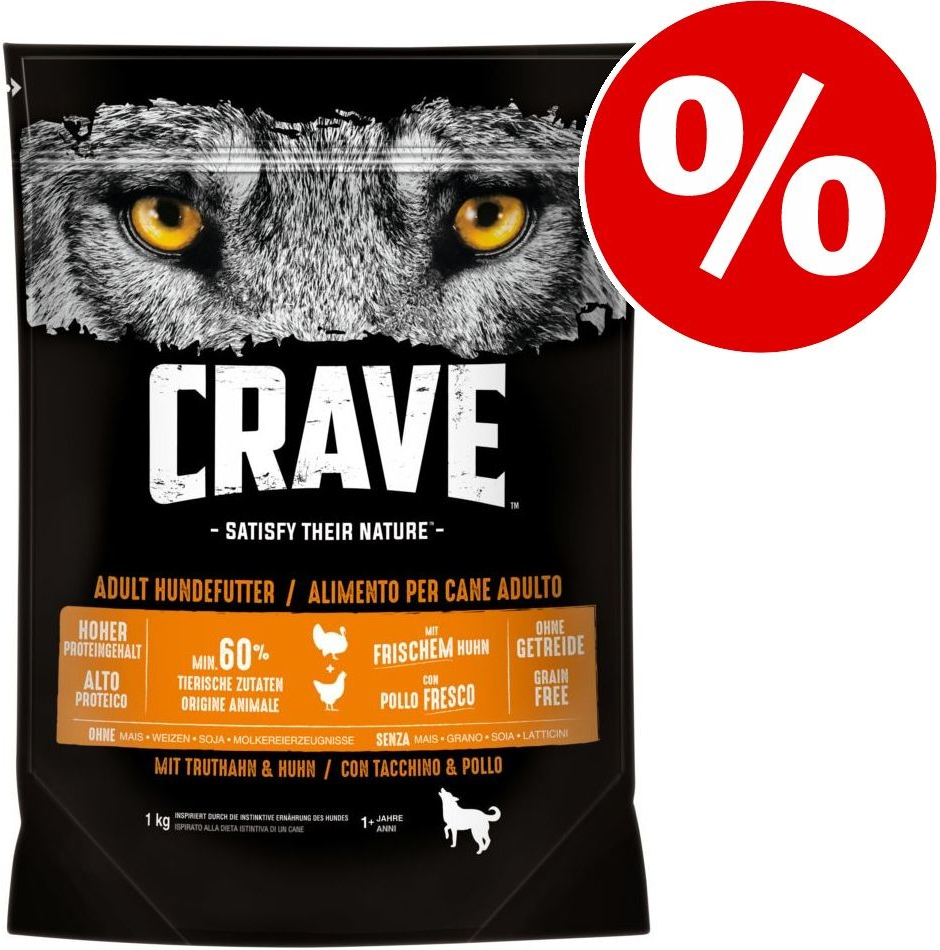 Crave Adult Dog s morčacím & kuracím 2,8 kg